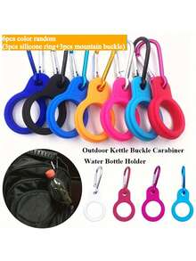 1 cái móc treo bình nước thể thao ngoài trời, giá đỡ đồ uống bền chắc, cũng có thể được sử dụng như móc leo núi di động và kẹp bình nước chạy bộ giải trí, phụ kiện ba lô thiết thực và quà tặng Giáng sinh, giá đỡ bình nước leo núi, móc khóa leo núi, chạy bộ, móc treo bình nước thể thao ngoài trời, dụng cụ kẹp bình nước bằng silicon - Nhiều màu - Xem 2