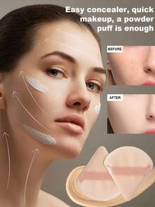 8PCS Travel-Ready Makeup Tool Set: 4PCS Multi-Shaped Sponges + 4PCS Precision Triangle Powder Puffs – Great For Daily Touch-Ups On-The-Go - Multicolor - View 7