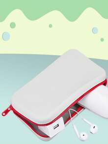 1pc Silicone Handbag, Large Capacity Waterproof Cosmetic Bag, Travel Essential; Beach Bag, Suitable For Travel, Vacation, With Hanging Strap, Storage Pouch, Document Holder, Carry-On Zipper Bag, Wristlet, Portable Waterproof Travel Toiletry Bag, Jewelry & Makeup Organizer Silicone Pouch, Cosmetic Zipper Bag, Earphone & Misc. Storage Bag, Portable Card & Wallet Waterproof Zipper Pouch,Pouch,Makeup Pouch,Travel Essential - Multicolor - View 3