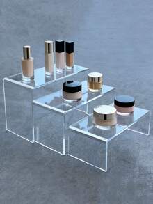 一套可重复使用的U型亚克力展示架 - 适用于展示纸杯蛋糕、珠宝、自助餐和派对用品。坚固耐用，可调节，易于组装。 - 彩色 - 查看 2