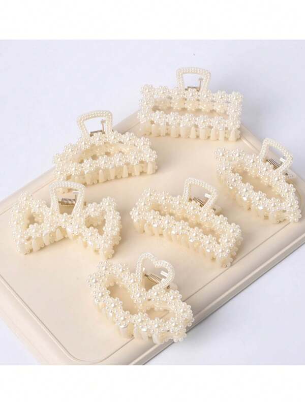 Set de 6 piezas de regalo de propuesta para damas de honor, pasadores de pelo con perlas para damas de honor, pasadores de pelo grandes de 3.7 pulgadas, recuerdos para despedida de soltera, regalos para fiesta de novia, accesorios para el cabello, pasadores de pelo con perlas de imitación para damas de honor (sin cintas)