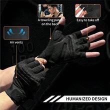 VWX Anti - Slip Gel Workout Gloves Men And Women - With Sweat - Wicking Fabric Gym, Weight Lifting, Cycling, Weightlifting, Exercise, Climbing - Large - View 7