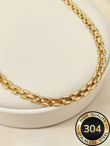 High Quality Stainless Steel Golden Necklace, Anti-Fading, Minimalist & Elegant, Suitable For Daily Wear Or Parties, Fashion Jewelry For Women, A Refined Gift For Her - Multicolor - View 4