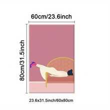 1-Piece Framed Modern Canvas Wall Art - A Relaxing Pastel Design With Extended Graphics And A Wooden Frame, Perfect For Living Room And Bedroom Décor, A Calming And Healthy Home Aesthetic, And Beautiful Room Decor. - White - View 2