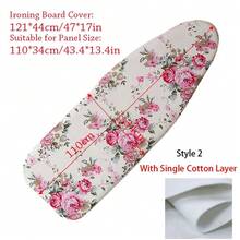 1 件装耐用熨衣板布，新款加厚耐热熨衣板罩垫，通用洗衣用品，印花加厚款 - 彩色 - 查看 16