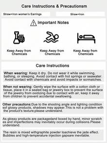 OOQ 1 Pair Handmade Bohemian Style Raffia Straw Shell Tassel Long Earrings, Geometric Design Earrings Suitable For Beach, Holiday, Wedding, Mother's Day, Music Festival, Daily Wear, Party (Handcrafted Raffia Weaving, Shape And Direction Random) - Hot Pink - View 5