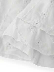 Ladies' Summer Dress, Floral Embroidery, Ruffled Shoulder Straps, Backless, Large Hem, Loose Summer Sleeveless Dress, Casual Party A-Line Dress. Soft, Lightweight, And Breathable Fabric Keeps You Cool And Away From Hot Weather. Very Suitable For Leisure, Clubs, Holidays, Outdoor Activities, Parties, Beaches, Vacations, Work, Daily Life, And Dating. - 白色 - 查看 9