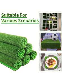 1/3/5 peças Ladrilhos de Grama Artificial Verde Vívido, Ideal para Decoração DIY, Textura Realista e Efeito de Folha Detalhado, Perfeito para Projetos DIY, Presentes de Aniversário, Decorações de Feriados, Jardins de Fadas em Miniatura, Decorações de Natal e Páscoa - multicolorido - Visão 7