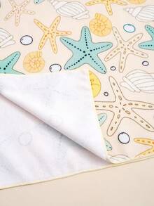 1pc Kids' Quick Dry Super Absorbent Hooded Bath Towel/Beach Towel, Suitable For Home, Bathroom, Beach - Girls - Multicolor - View 3