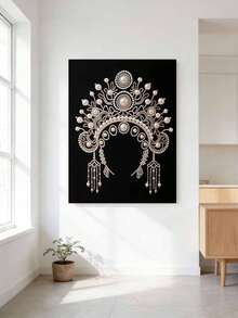 一套DIY手工珍珠画 - 手工自粘珍珠 - 优雅艺术图案珍珠钻石画套装，DIY特制自粘珍珠钻石局部钻石画马赛克工艺品，适合家居墙面装饰艺术，不含画框 - 彩色 - 查看 10