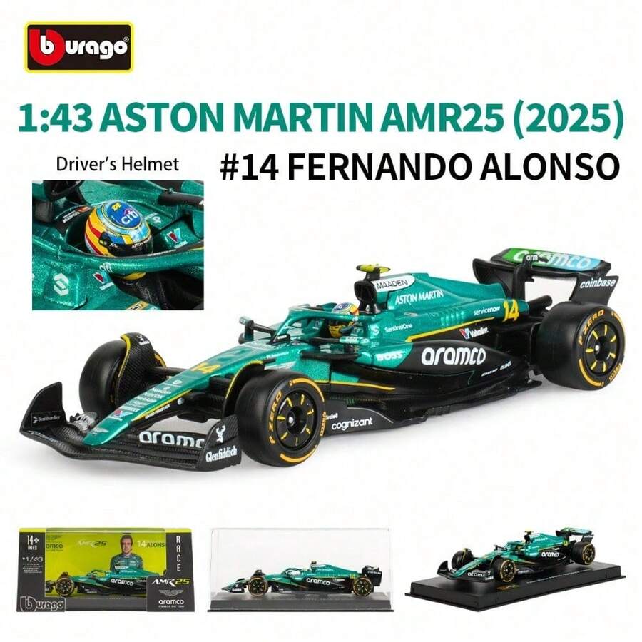 1:43 比例 Burago AMR25 F1 一级方程式赛车合金精细模型 - 精裝 14# - 查看 1