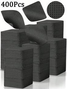 2000/1000/200片装指甲清洁湿巾 - 专业无绒指甲油卸除棉片，UV凝胶清洁纸巾，无香型美甲准备和完成清洁工具（黑色） - 黑色 - 查看 8