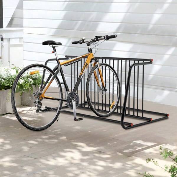 10 - Bike Floor Bike Rack Easy - Assembly Modern Metal Double - Sided Commercial Grid Bicycle Floor Storage Solution Sleek Freestanding Bike Organizer For Garages Streets Storefronts And Schools