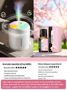 180ml Mini Humidifier & Air Freshener, 2 Modes Super Quiet, Suitable For Car/Home/Office Use, Gift - Cylindrical - View 15