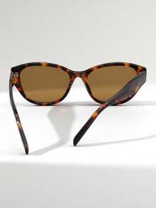 1副女士猫眼PC镜框花卉复古百搭街头风时尚眼镜 - 彩色 - 查看 6