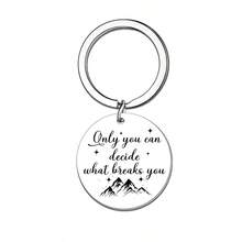 女性爱书人士礼物；爱书人士钥匙扣；读者礼物；爱书女性生日圣诞礼物；只有你能决定什么能打败你；朋友标语钥匙扣休闲派对可爱街头优雅锌合金派对 - 銀色 - 查看 3