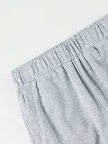 1 chiếc quần short ống đứng mùa hè dành cho bé trai và thanh thiếu niên, đa năng và thời trang. - Màu Xám nhạt - Xem 4