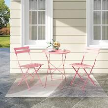 Outdoor Table & Chair Sets - Pink - View 7