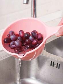 1pc Thick Plastic Long Handle Water Ladle, Kitchen Bathing Fruit Vegetable Cleaning Scoop - Multicolor - View 9