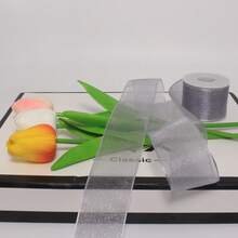 10 Yards/Roll Autumn Color Series Thick Edge Tulle Ribbon, Floral Bouquet, Gift Wrapping, Cake Packaging, Holiday Party Decoration - Coffee Brown - View 11