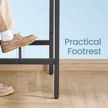 Bar Table, Tall Kitchen Table For Breakfast, Dining Room Table - Vintage White and Black - View 10