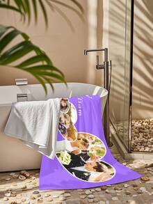 Personalized Photo Beach Scarf, Wedding Customized Beach Scarf, Personalized Beach Scarf, Personalized Beach Towel, Personalized Towel, Personalized Photo Beach Scarf, Personalized Pattern Towel - Multicolor - View 3