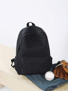 Mochila de PU de unicolor para mujer, multifuncional y elegante para uso diario, bolsa de viaje ligera con múltiples bolsillos y gran capacidad, diseño simple y práctico, adecuada para estudiantes, enfermeras, maestros, profesionales, viajes, traslados, compras, oficina, citas, senderismo, entrenamiento, trabajo y otras ocasiones. También es un regalo ideal para cumpleaños y festividades. - Multicolor - Ver 4