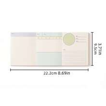 3-Section Fragmented Tidy Memo Pad, 80 Sheets/240 Detachable Pages, Simple Minimalist Design, Suitable For Students, Memo, Message, Tear-Off Notes - Multicolor - View 3