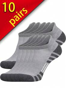 20只/10只/5只/1双 黑白男士夏季袜子，时尚休闲舒适，适合户外运动、跑步、健身，压缩膝袜，商务休闲假日黑白中筒袜，假日礼物（透气），适合鞋码（39-42/43-46） - 彩色 - 查看 9