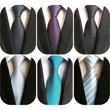 ¡RecomendadoWeiShang Lot - Corbata de seda clásica para hombre, 6 unidades¡Top de Temporada - Estilo 2 - Ver 12