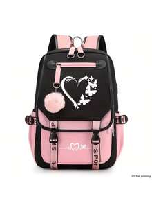 This Personalized Mini Cute And Fashionable Simple Solid Color Casual Backpack Is The Perfect Choice For The New School Year. You Can Even Customize It With Your Own Name. It Is Great For School, Daily Commuting, Shopping Or Travel. It Also Makes A Perfect Birthday, New Year Or Holiday Gift For Friends, Daughters Or Sons. The Print Pattern Placement Is Random. - Multicolor - View 6