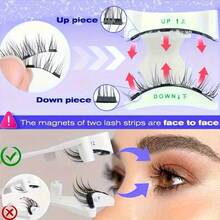 3D Magnetic Eyelashes Set - No Glue Needed, Easy To Wear, Reusable And Waterproof, Suitable For Natural Makeup, Events And Daily Use, Fake Eyelashes - Multicolor - View 9