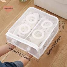 1 st. mångsidig tvättpåse i nät, lämplig för skor, BH:ar och underkläder - anti-deformation, med dragkedja och kan hängas torrt