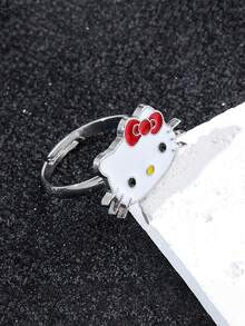 Sanrio A Fashionable Cartoon Cute HelloKitty Ring With An Open Design And Versatile Commuting Accessories - Hello Kitty - View 4