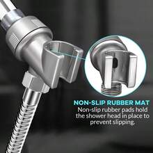Handheld Shower Head Holder With Swivel Ball Joint, Adjustable Shower Arm Bracket, High-Quality ABS Holder, Connects Shower Arm And Shower Hose - Grey - View 1