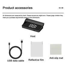 1pc HUD Head-Up Display GPS Speedometer Speed Display Gauge KMH/MPH