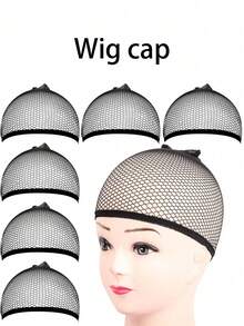 3件套假发帽、隐形头带、弹力假发网，适合各种头型。开口假发帽、网状假发帽、女士编织假发网、透气网状假发网、男女通用网状假发帽、假发网、黑色防滑透气弹力尼龙假发帽套装、长款度假假发帽、高弹耐用假发网、假发护理套装、假发配件 - 彩色 - 查看 2
