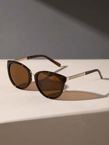 一副女士猫眼彩色镜片时尚眼镜，复古高清偏光眼镜 - 女士完美旅行配件，优雅沙滩配饰，秋冬装、商务休闲、夏季海滩度假、户外活动必备时尚眼镜，旅行礼物