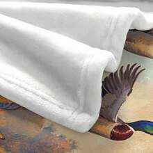 Mallard Ducks Flying Over Autumn Wetland Cartoon Blanket Cozy Soft Multi Purpose Gift For Home Bedroom Couch Sofa Warm Decor Blanket - 彩色 - 查看 9