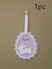 LICVIC Custom Easter Eggs Ornaments-With Rabbit Pattern, Personalized Easter Basket Stuffers, Customized Name Easter Decorations, Customizable Easter Tree Decorations, Easter Gifts, Party Decor, Room Decor, Living Room, Couples, Family, Friend, Kids Gift - Style a - View 20