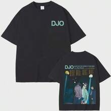 DJO Tour Shirt, Indie Alternative Music T-Shirt, Vintage Concert Graphic Tee, Minimal Front Logo Shirt, Unisex Music Fan Gift - 黑色 - 查看 1