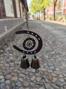 1pc Metal Bell Wind Chime, Horseshoe Decor, With Decorative Chain, Outdoor Garden Hanging Ornament, Suitable For Home, Yard And Wall Decor - Multicolor - View 5