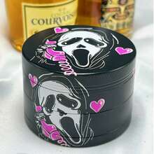 4-Layer Pink Heart Skull Grinder, Manual Metal Grinder, Kitchen Tool, Tobacco Accessory, Health & Home Goods - Multicolor - View 3