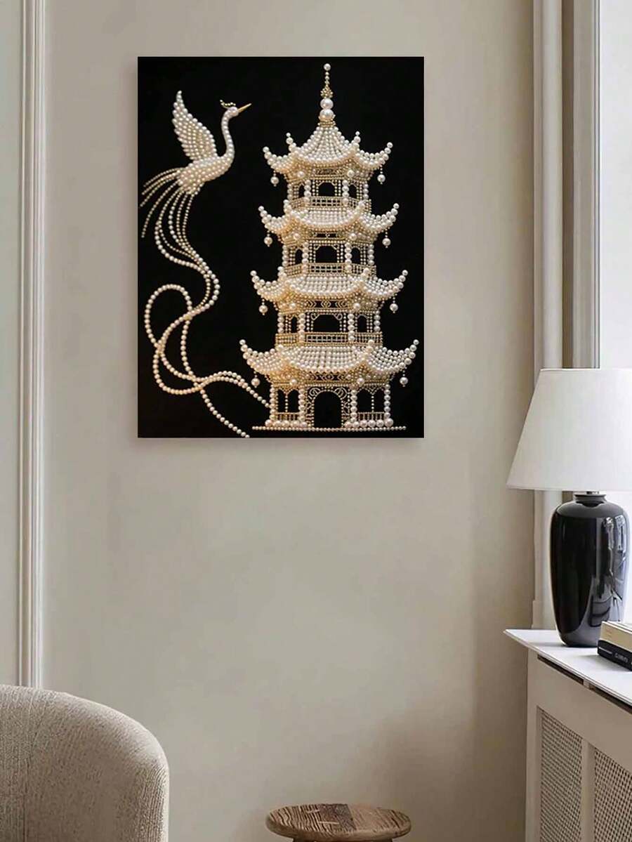 1 Set DIY Handmade Pearl Painting, Size 30x40cm/11.81x17.85in, DIY Handmade Pearl Inlaid Painting, Comes With Self-Adhesive Pearls And Diamonds, Suitable For Home Decor, New House Decoration, DIY Hobbyists, Best Friend Gifts, Diamond Painting Kit, Frameless - Multicolor - View 1