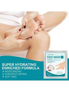 5片装椰子足膜，成分温和，不刺激，更健康。深层滋润并滋养干燥粗糙的肌肤。只需20分钟，即可恢复足部肌肤光滑柔嫩。 - 白色 - 查看 5