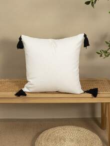 1pc/2pcs Set Moon Pattern Embroidered Cushion Cover, Middle Eastern Festival Atmosphere Plush Tassel Cushion Cover, Bohemian Style Home Living Room Bedroom Sofa Decorative Pillow Case, Suitable For Eid Festival Gifts, Daily Casual Patio Headboard Pillow Sham, All Season, Without Insert, 45*45cm - Multicolor - View 7