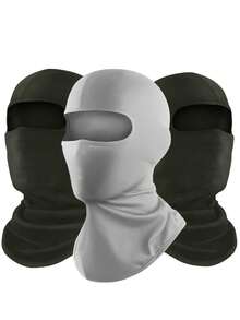 1件/2件装男女通用骑行拉法帽面罩，户外摩托车保暖颈套滑雪面罩，适合日常骑行、徒步、滑雪，可搭配服装 - 彩色 - 查看 15