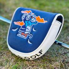 1pc For DF3 Putter Golf Club Head Cover - Magnetic Closure Scratch-Resistant PU Case With Fluffy Lining & Cute Cartoon Design, Blue Club Head (Compatible With DF3 Putter Model) - Multicolor - View 7