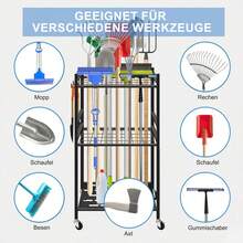 Garage Tool Storage Racks - الأسود - مشاهدة 4