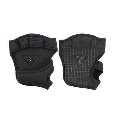 1双防滑健身举重手套，透气穿孔尼龙材质，半指运动手套，非常适合举重、骑行、自行车运动